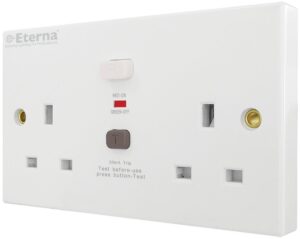 Eterna Twin Unswitched A Rated Rcd Socket