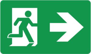 Eterna ISO 7010 Right Arrow Legend For Vecoexit3m Range