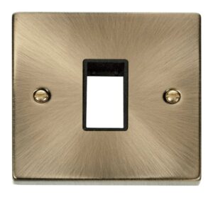 Click Deco 1 Gang Plate Single Aperture Black