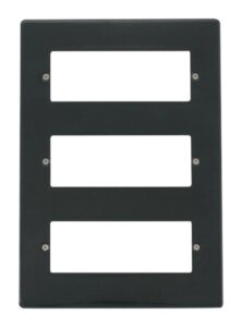 Click Deco 18 Gang Minigrid Front Plate Anthracite Grey