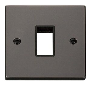 Click Deco 1 Gang Plate Single Aperture Black