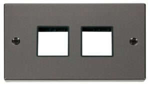 Click Deco 2 Gang Plate (2 X 2) Aperture Black