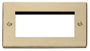 Click Deco Double Plate (Quad Media Module Aperture)