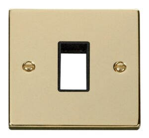 Click Deco 1 Gang Plate Single Aperture Black