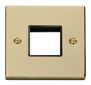 Click Deco 1 Gang Plate Twin Aperture Black