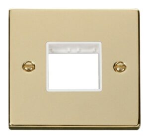 Click Deco 1 Gang Plate Twin Aperture White