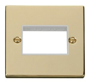 Click Deco 1 Gang Plate Triple Aperture White