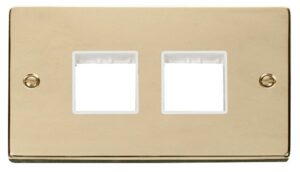 Click Deco 2 Gang Plate (2 X 2) Aperture White