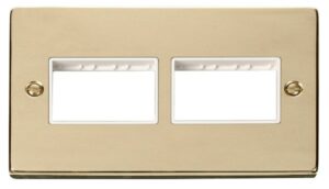 Click Deco 2 Gang Plate (3 X 3) Aperture White