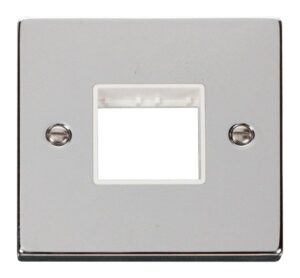 Click Deco 1 Gang Plate Twin Aperture White