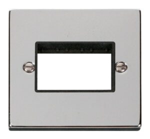 Click Deco 1 Gang Plate Triple Aperture Black