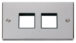 Click Deco 2 Gang Plate (2 X 2) Aperture Black