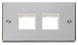 Click Deco 2 Gang Plate (2 X 2) Aperture White