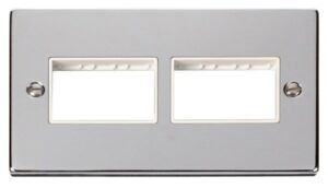 Click Deco 2 Gang Plate (3 X 3) Aperture White