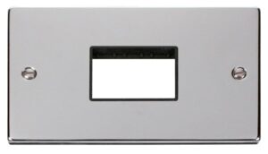 Click Deco Double Minigrid Plate Triple Aperture Black