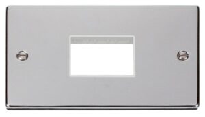 Click Deco Double Minigrid Plate Triple Aperture White