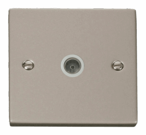 Click Deco Single Coaxial Socket Outlet White