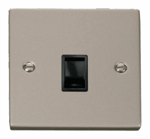 Click Deco Single Rj11 Socket (Ireland/Usa) Black