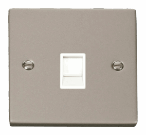 Click Deco Single Rj11 Socket (Ireland/Usa) White