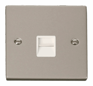 Click Deco Single Telephone Socket Outlet Master White