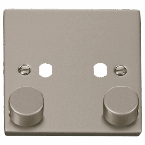 Click Deco Vppn 2 Gang Double Dimmer Plate & Knobs