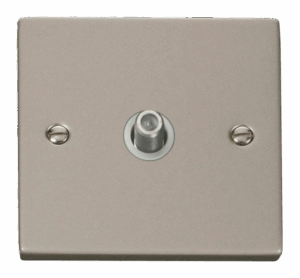 Click Deco 1 Gang Satellite Socket Outlet White