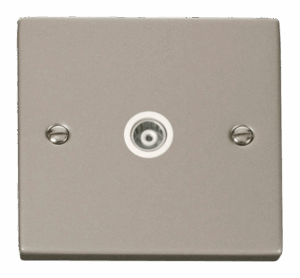 Click Deco Single Isolated Coaxial Socket Outlet White