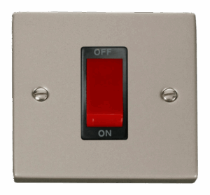 Click Deco 1 Gang 45A Dp Switch Black