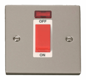 Click Deco 1 Gang 45A Dp Switch With Neon White