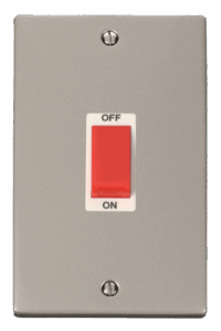 Click Deco 2 Gang 45A Dp Switch White