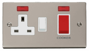 Click Deco 45A Dp Switch 13A Switched Socket & Neons (2) White