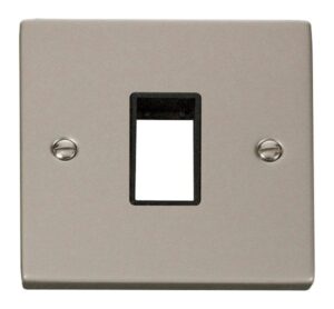 Click Deco 1 Gang Plate Single Aperture Black