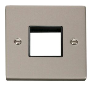 Click Deco 1 Gang Plate Twin Aperture Black