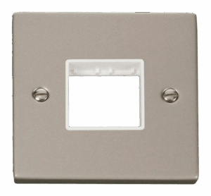 Click Deco 1 Gang Plate Twin Aperture White