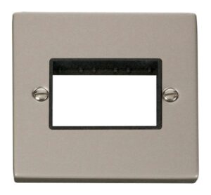 Click Deco 1 Gang Plate Triple Aperture Black