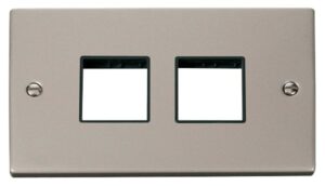 Click Deco 2 Gang Plate (2 X 2) Aperture Black