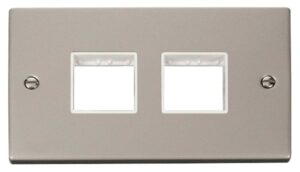 Click Deco 2 Gang Plate (2 X 2) Aperture White