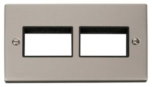 Click Deco 2 Gang Plate (3 X 3) Aperture Black