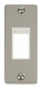 Click Deco Single Architrave Plate & Aperture White