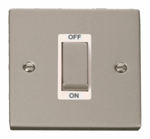 Click Deco Ingot 1 Gang 45A Dp Switch White