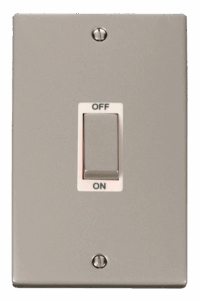 Click Deco Ingot 2 Gang 45A Dp Switch White