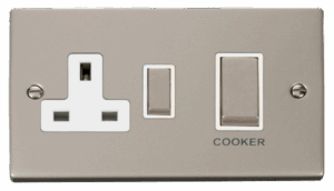 Click Deco Ingot 45A Dp Switch 13A Switched Socket White