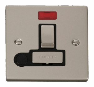 Click Deco 13A Fused Ingot Switched Connection Unit With Flex Outlet & Neon Black