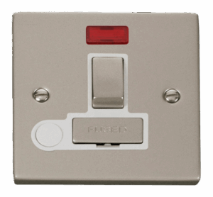Click Deco 13A Fused Ingot Switched Connection Unit With Flex Outlet & Neon White
