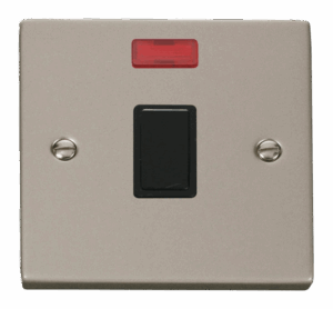 Click Deco 20A 1 Gang Dp Switch Neon Black