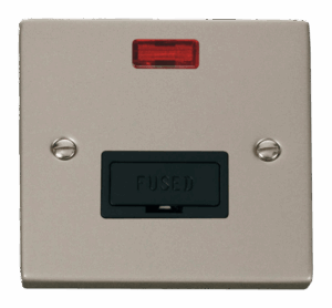 Click Deco 13A Fused Connection Unit With Neon Black