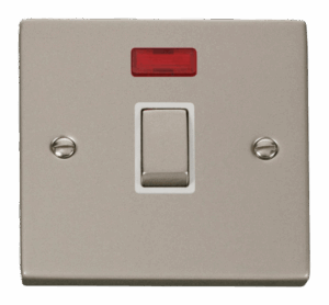 Click Deco 20A 1 Gang Dp Ingot Switch Neon White