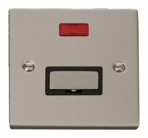 Click Deco 13A Fused Ingot Connection Unit With Neon Black