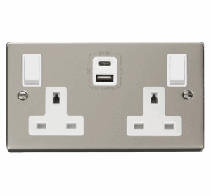 Click Deco 2G 13A Switch Skt 4.2A A&C Usb Vppn Wh