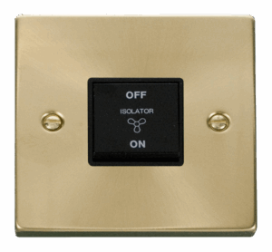 Click Deco 10A 3 Pole Fan Isolation Plate Switch